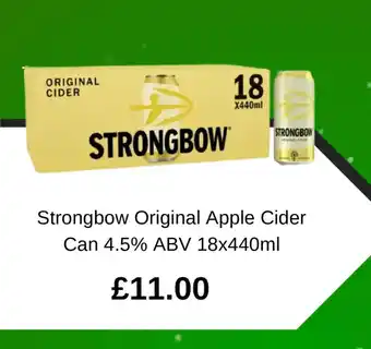 Strongbow Original Apple Cider Can 4.5% ABV