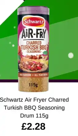 Asda Schwartz Air Fryer Charred Turkish BBQ Seasoning Drum offer