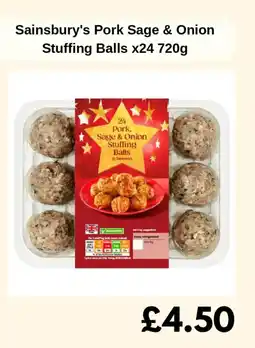 Sainsbury's Sainsbury's Pork Sage & Onion Stuffing Balls offer