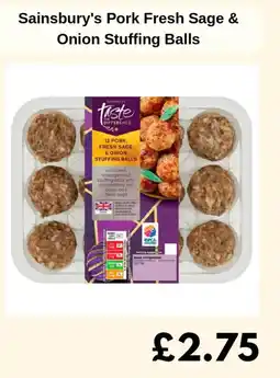 Sainsbury's Sainsbury's Pork Fresh Sage & Onion Stuffing Balls offer