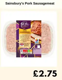 Sainsbury's Sainsbury's Pork Sausagemeat offer