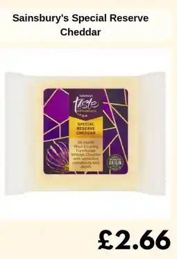 Sainsbury's Sainsbury's Special Reserve Cheddar offer