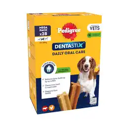 Iceland PEDIGREE DENTASTIX Daily Dental Chews Medium Dog Treat 28 Sticks offer