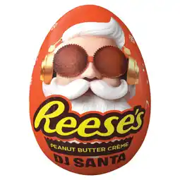 Iceland Reese's Peanut Butter Filled Milk Chocolate DJ Santa Egg Head 34g offer