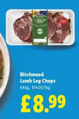 Lidl Birchwood Lamb Leg Chops offer