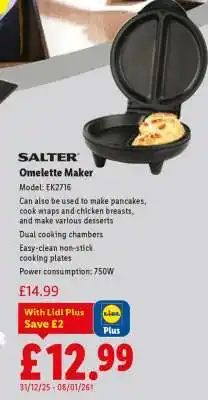 Lidl SALTER Omelette Maker offer