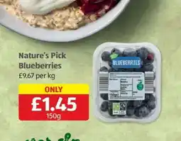 Aldi Nature’s Pick Blueberries offer