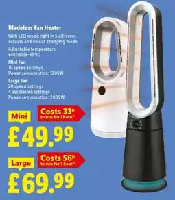 Lidl Bladeless Fan Heater offer