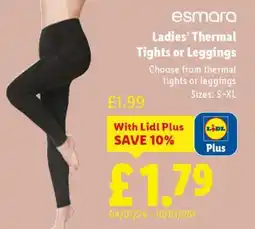Lidl esmara Ladies’ Thermal Tights or Leggings offer