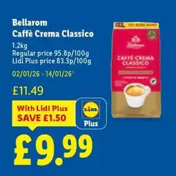 Lidl Bellarom Caffè Crema Classico offer