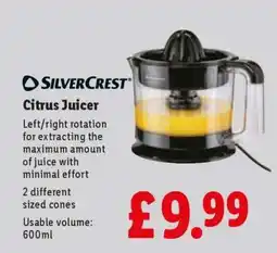 Lidl SilverCrest Citrus Juicer offer