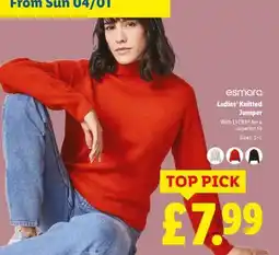 Lidl esmara Ladies’ Knitted Jumper offer