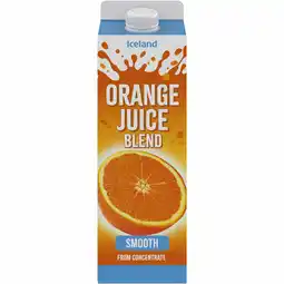 Iceland Iceland Smooth Orange Juice Blend From Concentrate 1 litre offer