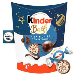 Iceland Kinder Choco Balls Milk & Crisp 90g offer