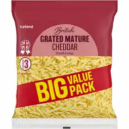 Iceland Iceland Grated Mature Cheddar 500g offer