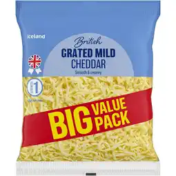 Iceland Iceland Grated Mild Cheddar 500g offer