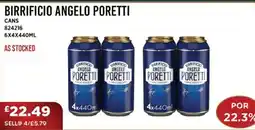Bestway BIRRIFICIO ANGELO PORETTI Cans offer