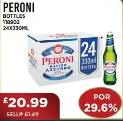 Bestway PERONI Bottles offer