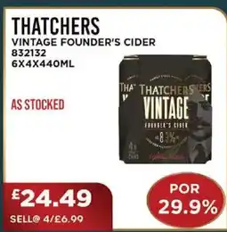 Bestway THATCHERS Vintage founder's cider offer