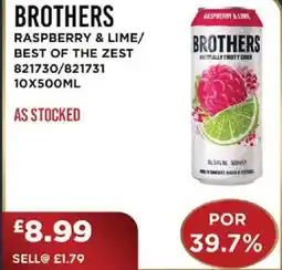 Bestway BROTHERS Raspberry & lime/ best of the zest offer