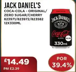 Bestway JACK DANIEL'S Coca-cola - original/ zero sugar/cherry offer