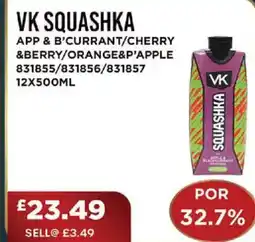 Bestway VK SQUASHKA App & b'currant/cherry &berry/orange&p'apple offer