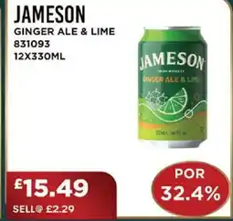 Bestway JAMESON Ginger ale & lime offer