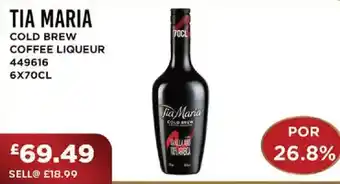 Bestway TIA MARIA Cold brew coffee liqueur offer