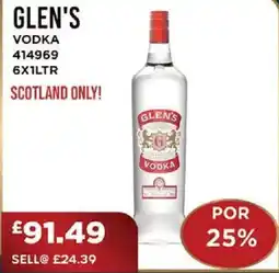 Bestway GLEN'S Vodka offer