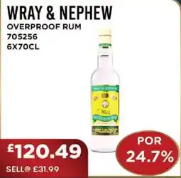 Bestway WRAY & NEPHEW Overproof rum offer
