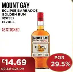 Bestway MOUNT GAY Eclipse barbados golden rum offer
