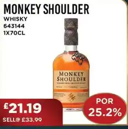 Bestway MONKEY SHOULDER Whisky offer