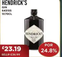 Bestway HENDRICK'S Gin offer