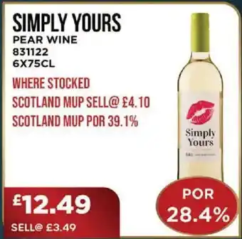 Bestway SIMPLY YOURS Pear wine offer