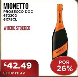 Bestway MIONETTO Prosecco doc offer