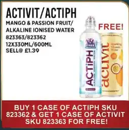 Bestway ACTIVIT/ACTIPH Mango & passion fruit/ alkaline ionised water offer