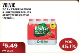 Bestway VOLVIC T.o.f-s'berry/lemon & lime/summerfruits offer