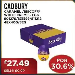 Bestway CADBURY Caramel/biscoff/ white creme - egg offer