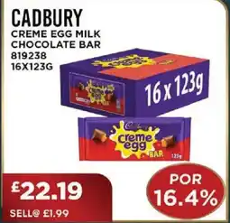 Bestway CADBURY Creme egg milk chocolate bar offer