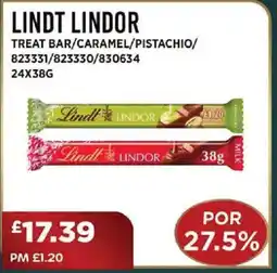 Bestway LINDT LINDOR Treat bar/caramel/pistachio/ offer