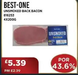 Bestway BEST-ONE Unsmoked back bacon offer