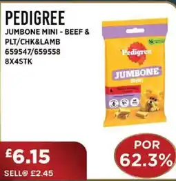 Bestway PEDIGREE Jumbone mini - beef & plt/chk&lamb offer