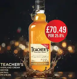 Bestway TEACHER'S Highland cream offer