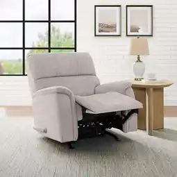Costco True Innovations Hayden Beige Fabric Manual Recliner Chair offer