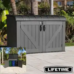 Costco Lifetime 6ft 2 x 3ft 4 (1.9 x 1m) Horizontal 2,190 Litre Storage Shed in Grey - Model 60464E offer