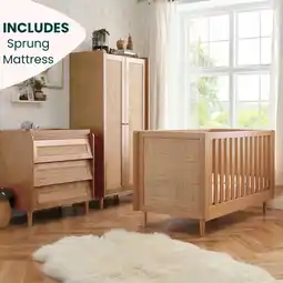 Costco Tutti Bambini Japandi 4 Piece Nursery Set, Light Oak offer
