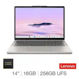Costco Lenovo Chromebook Plus, MediaTek Ultra, 16GB RAM, 256GB UFS, 14 Inch Laptop, 83MY0004UK offer