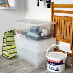 Costco Wham 45L Crystal Clear Plastic Box and Lid- 5 Pack offer