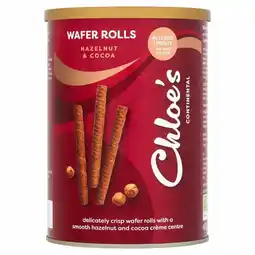 Costco Chloe's Hazelnut & Cocoa Wafer Rolls, 2 x 400g offer