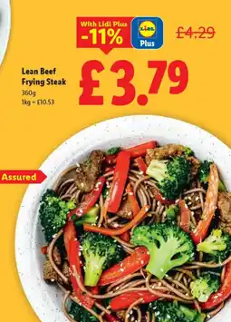 Lidl Lean Beef Frying Steak offer